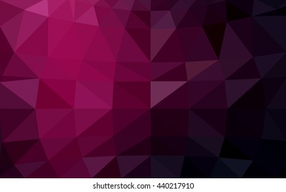 Dark pink polygonal illustration, which consist of triangles. Triangular design for your business. Creative geometric background in Origami style with gradient.