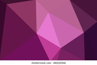 Dark pink polygonal illustration, which consist of triangles. Geometric background in Origami style with gradient. Triangular design for your business.