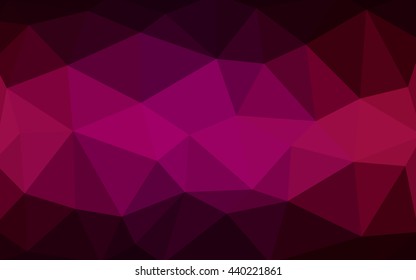 Dark pink polygonal illustration, which consist of triangles. Triangular design for your business. Creative geometric background in Origami style with gradient.