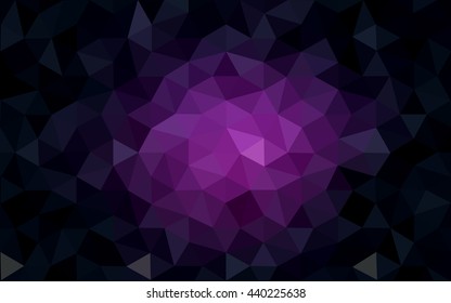 Dark pink polygonal illustration, which consist of triangles. Geometric background in Origami style with gradient. Triangular design for your business.