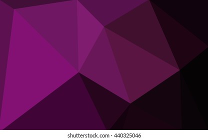 Dark pink polygonal illustration, which consist of triangles. Geometric background in Origami style with gradient. Triangular design for your business.