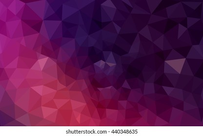 Dark pink polygonal illustration, which consist of triangles. Geometric background in Origami style with gradient. Triangular design for your business.