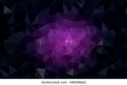 Dark pink polygonal illustration, which consist of triangles. Geometric background in Origami style with gradient. Triangular design for your business.