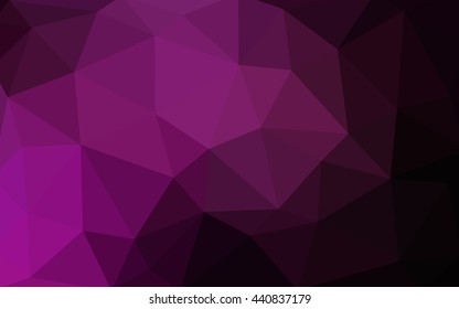 Dark pink polygonal illustration, which consist of triangles. Triangular design for your business. Creative geometric background in Origami style with gradient.