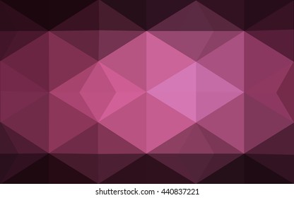 Dark pink polygonal illustration, which consist of triangles. Geometric background in Origami style with gradient. Triangular design for your business.