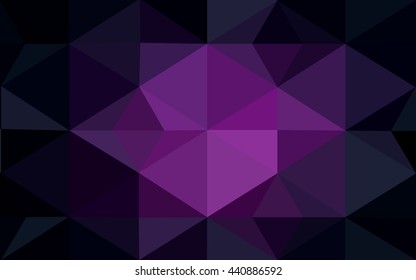 Dark pink polygonal illustration, which consist of triangles. Geometric background in Origami style with gradient. Triangular design for your business.