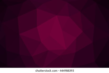 Dark pink polygonal illustration, which consist of triangles. Triangular design for your business. Creative geometric background in Origami style with gradient.