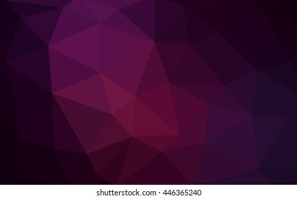 Dark pink polygonal illustration, which consist of triangles. Triangular design for your business. Creative geometric background in Origami style with gradient.