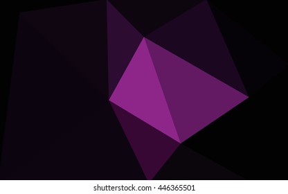 Dark pink polygonal illustration, which consist of triangles. Geometric background in Origami style with gradient. Triangular design for your business.