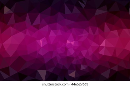Dark pink polygonal illustration, which consist of triangles. Geometric background in Origami style with gradient. Triangular design for your business.