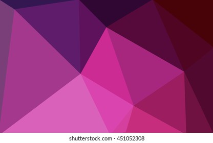 Dark pink polygonal illustration, which consist of triangles. Geometric background in Origami style with gradient. Triangular design for your business.