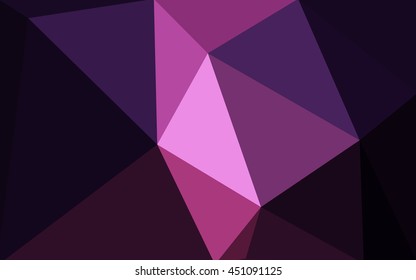 Dark pink polygonal illustration, which consist of triangles. Geometric background in Origami style with gradient. Triangular design for your business.