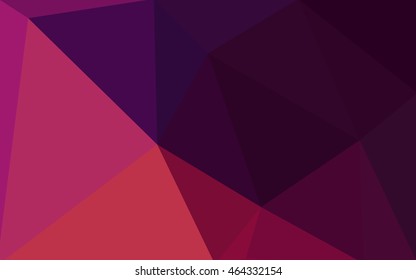 Dark pink polygonal illustration, which consist of triangles. Geometric background in Origami style with gradient. Triangular design for your business.