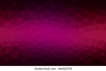 Dark pink polygonal illustration, which consist of triangles. Geometric background in Origami style with gradient. Triangular design for your business.