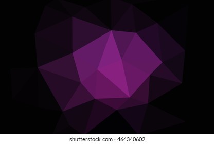 Dark pink polygonal illustration, which consist of triangles. Triangular design for your business. Creative geometric background in Origami style with gradient.