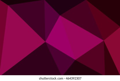 Dark pink polygonal illustration, which consist of triangles. Geometric background in Origami style with gradient. Triangular design for your business.