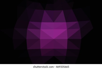 Dark pink polygonal illustration, which consist of triangles. Triangular design for your business. Creative geometric background in Origami style with gradient.