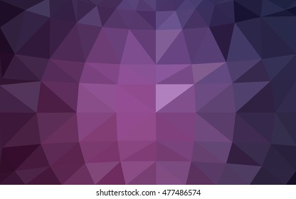Dark pink polygonal illustration, which consist of triangles. Triangular design for your business. Creative geometric background in Origami style with gradient.