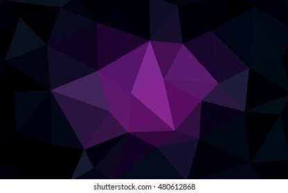 Dark pink polygonal illustration, which consist of triangles. Triangular design for your business. Creative geometric background in Origami style with gradient.