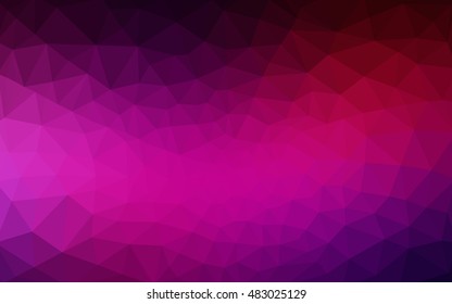 Dark pink polygonal illustration, which consist of triangles. Geometric background in Origami style with gradient. Triangular design for your business.