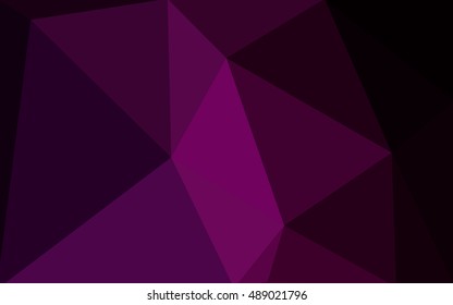Dark pink polygonal illustration, which consist of triangles. Geometric background in Origami style with gradient. Triangular design for your business.