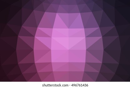 Dark pink polygonal illustration, which consist of triangles. Triangular design for your business. Creative geometric background in Origami style with gradient.