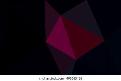 Dark pink polygonal illustration, which consist of triangles. Geometric background in Origami style with gradient. Triangular design for your business.