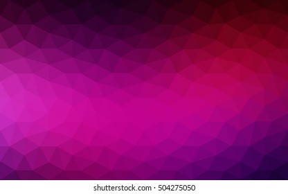 Dark pink polygonal illustration, which consist of triangles. Geometric background in Origami style with gradient. Triangular design for your business.