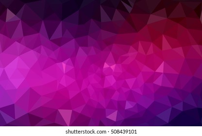 Dark pink polygonal illustration, which consist of triangles. Geometric background in Origami style with gradient. Triangular design for your business.