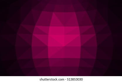 Dark pink polygonal illustration, which consist of triangles. Triangular design for your business. Creative geometric background in Origami style with gradient.