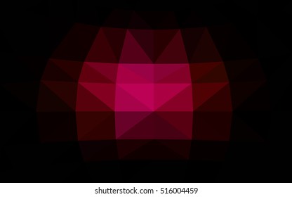 Dark pink polygonal illustration, which consist of triangles. Triangular design for your business. Creative geometric background in Origami style with gradient.