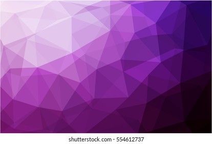 Dark Pink polygonal illustration, which consist of triangles. Triangular pattern for your business design. Geometric background in Origami style with gradient. 