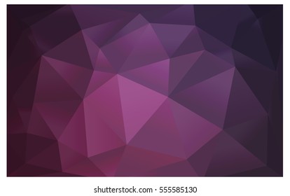 Dark Pink polygonal illustration, which consist of triangles. Triangular pattern for your business design. Geometric background in Origami style with gradient. 