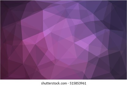Dark pink polygonal pattern. Modern geometrical abstract illustration with gradient. A completely new design for your business.
