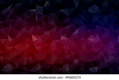Dark pink, red abstract polygonal background. Geometric illustration in Origami style with gradient.  The best triangular design for your business.