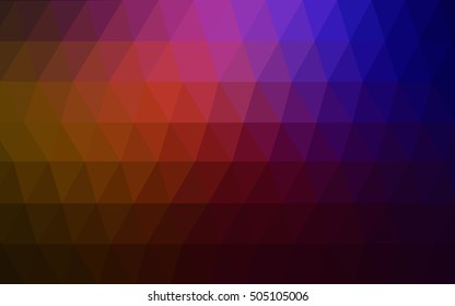 Dark pink, red low poly template. Colorful abstract illustration with gradient. A new texture for your design.