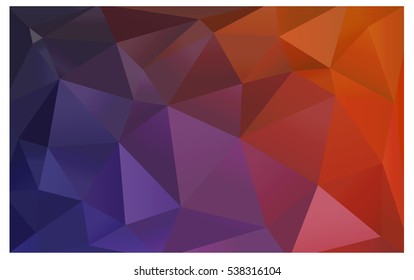 Dark Pink Red Low poly crystal background. Polygon design pattern. Low poly vector illustration, low polygon background.