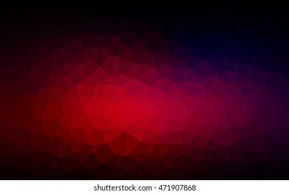 Dark pink, red polygon abstract template. Creative geometric illustration in Origami style with gradient. A completely new design for your business.