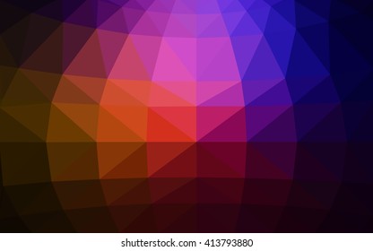 Dark pink, red polygonal illustration, which consist of triangles. Triangular design for your business. Geometric background in Origami style with gradient.
