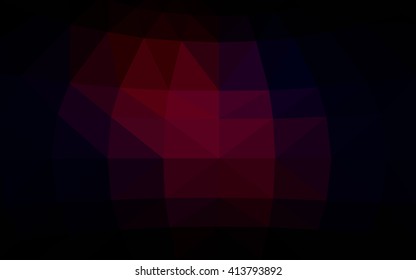 Dark pink, red polygonal illustration, which consist of triangles. Triangular design for your business. Geometric background in Origami style with gradient.