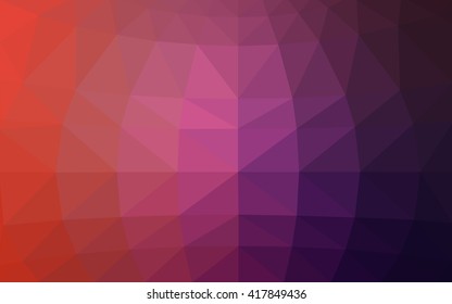 Dark pink, red polygonal illustration, which consist of triangles. Triangular design for your business. Geometric background in Origami style with gradient.