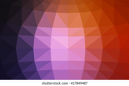 Dark pink, red polygonal illustration, which consist of triangles. Triangular design for your business. Geometric background in Origami style with gradient.