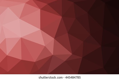 Dark pink, red polygonal illustration, which consist of triangles. Triangular design for your business. Geometric background in Origami style with gradient.