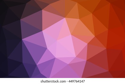 Dark pink, red polygonal illustration, which consist of triangles. Triangular design for your business. Geometric background in Origami style with gradient.