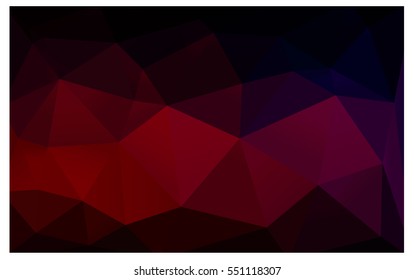 Dark Pink Red polygonal illustration, which consist of triangles. Triangular design for your business. Creative geometric background in Origami style with gradient