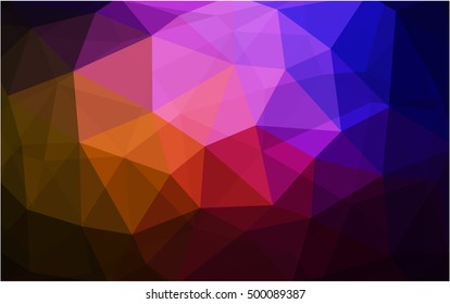 Dark pink, red triangle mosaic pattern. Modern geometrical abstract illustration with gradient. The textured pattern can be used for background.