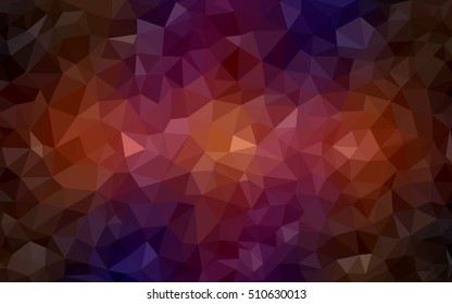 Dark pink, red triangle mosaic background. A sample with polygonal shapes. The template can be used as a background for cell phones.