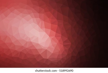 Dark pink, red triangle mosaic pattern. Geometric illustration in Origami style with gradient.  Brand-new design for your business.