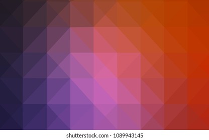 Dark Pink, Red vector abstract polygonal template. Colorful illustration in abstract style with triangles. Triangular pattern for your business design.