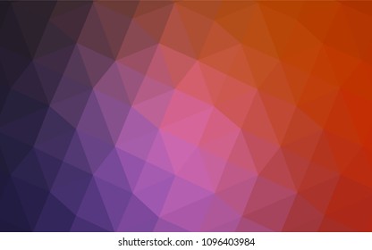 Dark Pink, Red vector abstract polygonal background. Geometric illustration in Origami style with gradient.  A completely new design for your business.